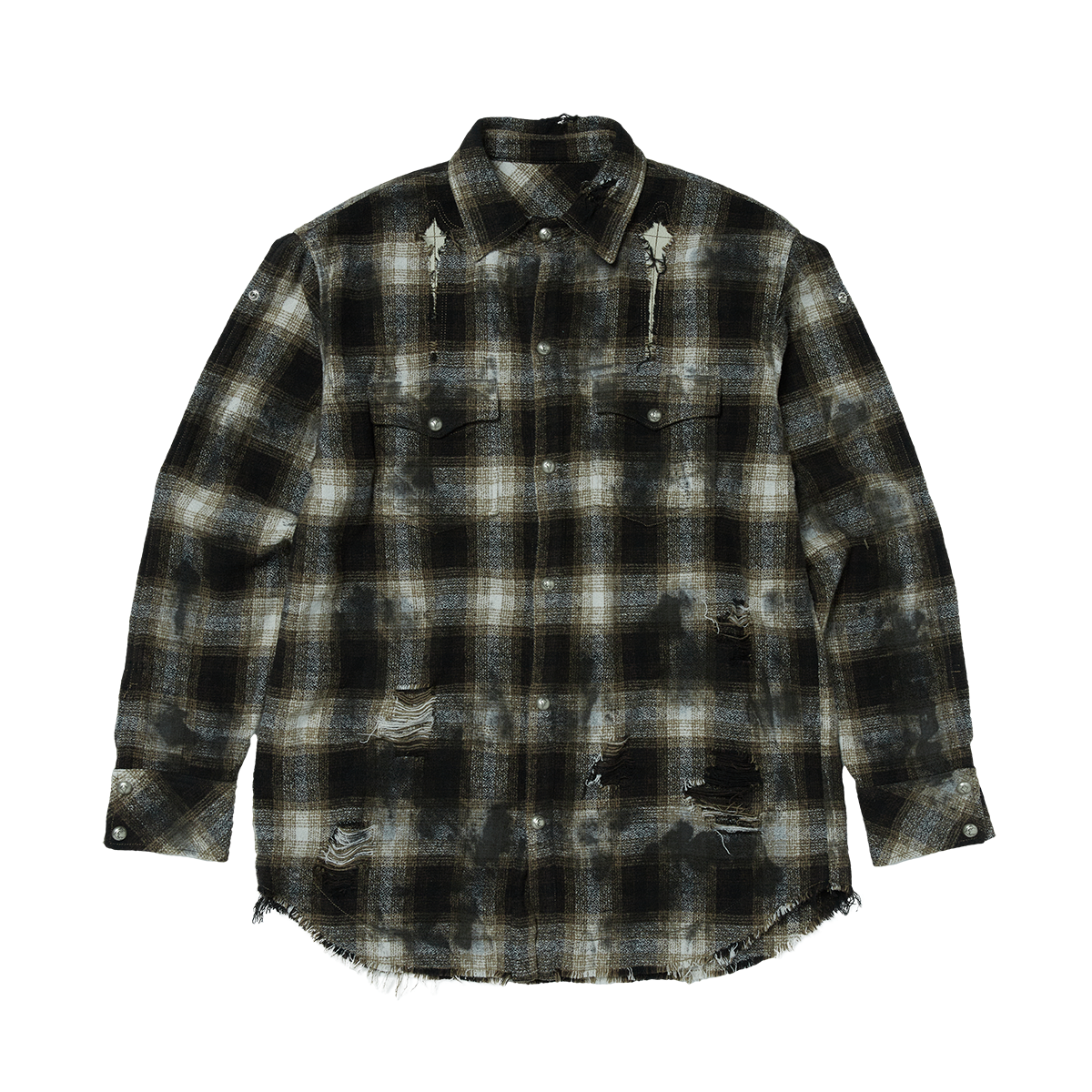Angels Damaged Shirt Brown