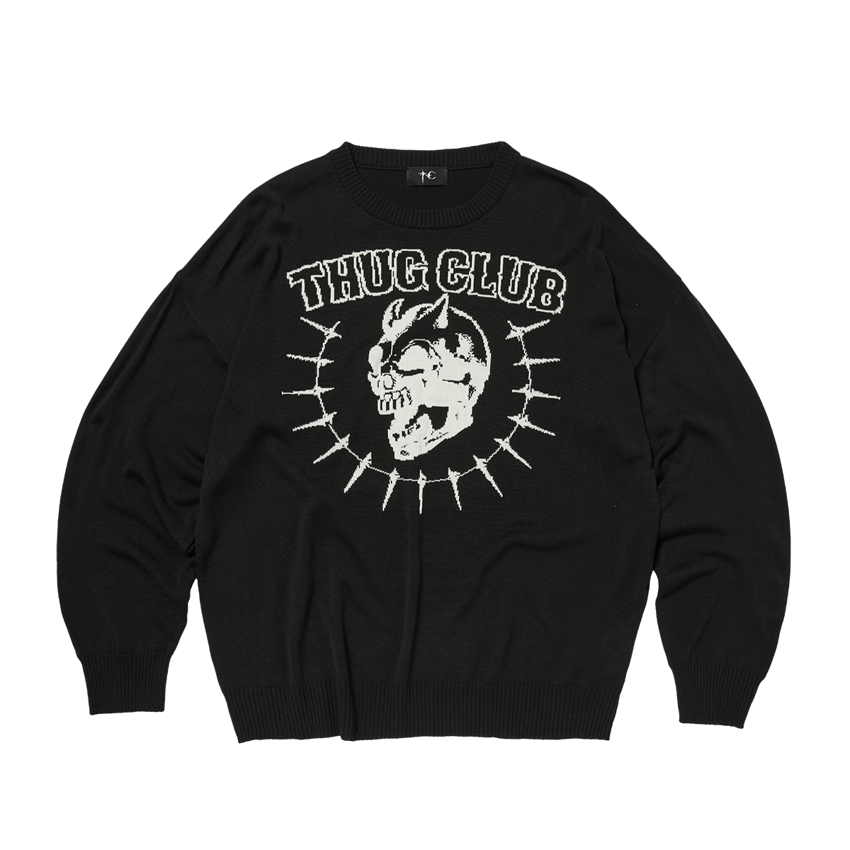 TC RIDING SKULL KNIT SWEATER - BLACK