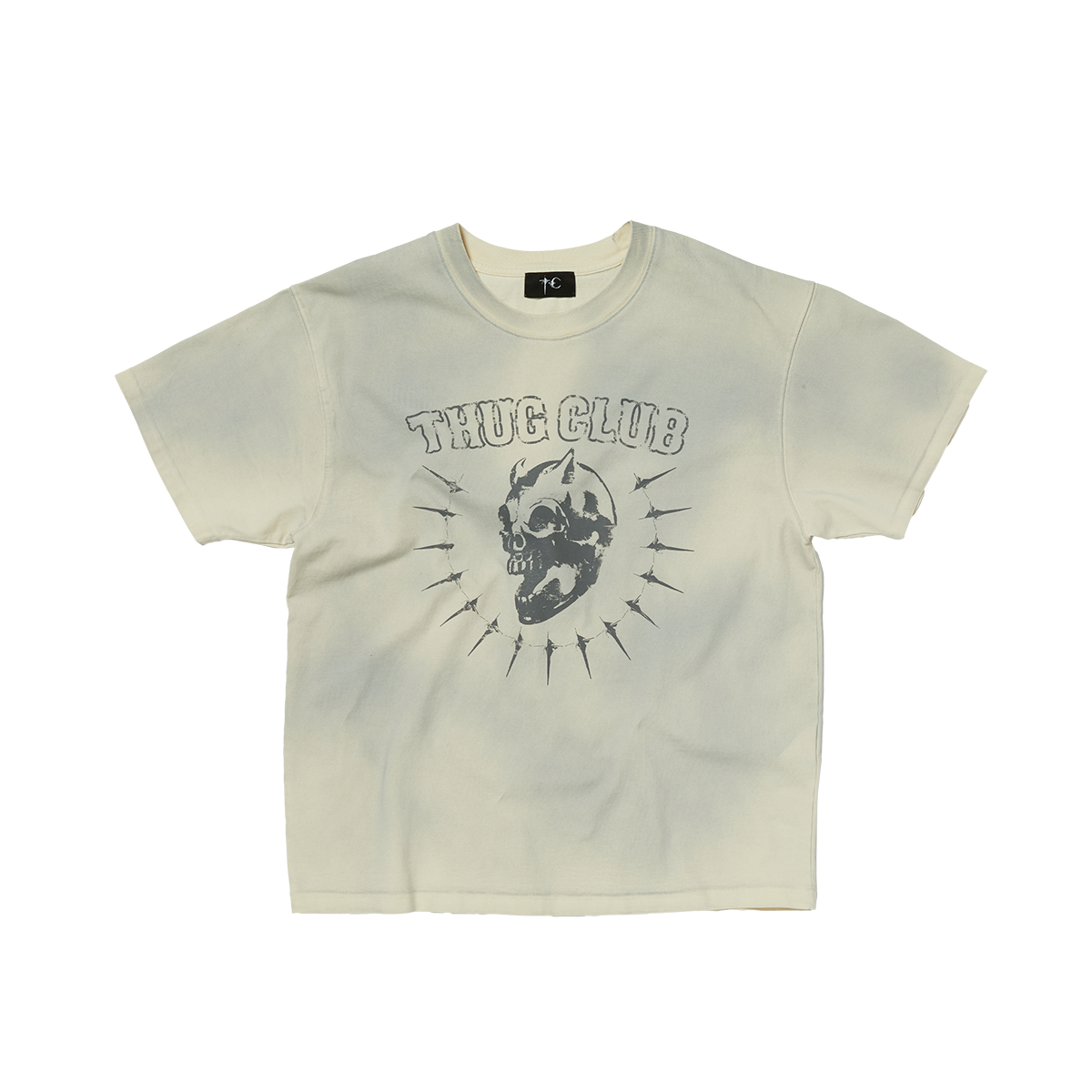 VINTAGE RIDING SKULL T-SHIRT - WHITE