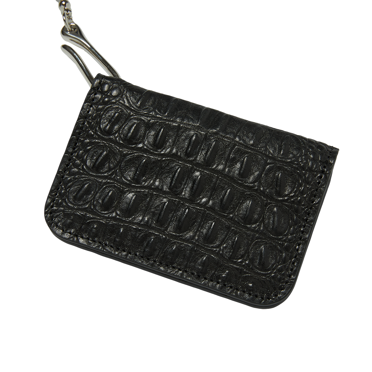 TC BALL CHAIN LEATHER CARD CASE - BLACK