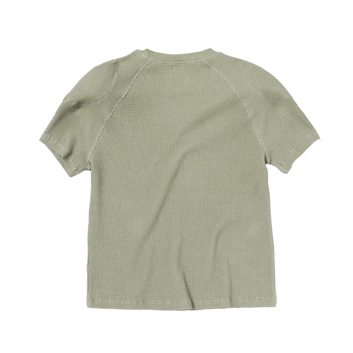 BULK SHOULDER WAFFLE T-SHIRT - BEIGE
