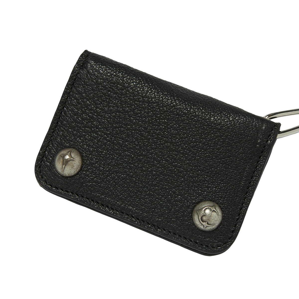 TC BALL CHAIN LEATHER CARD CASE - BLACK