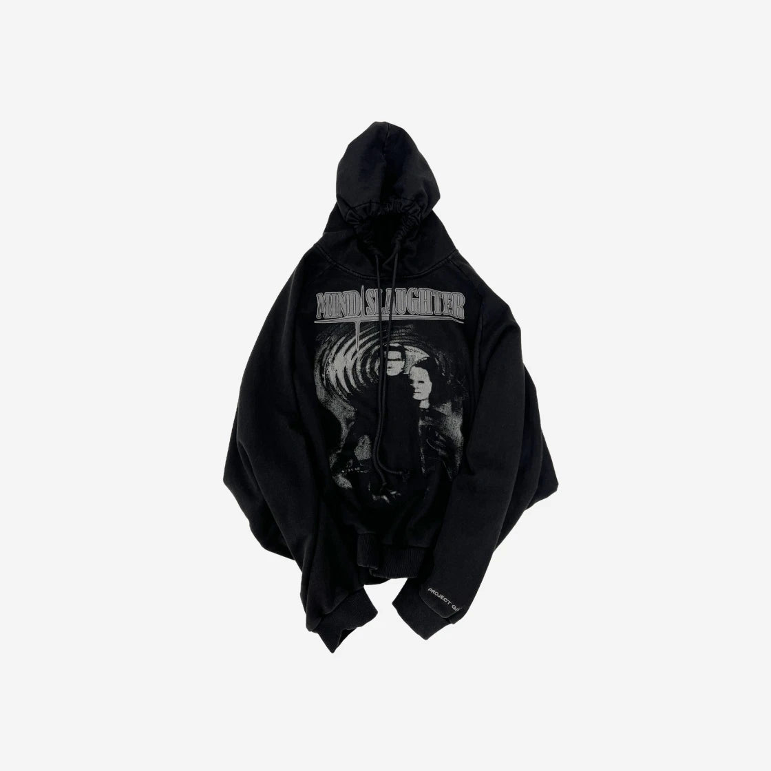 Mind Slaughter Vintage Washeed Hoodie Black