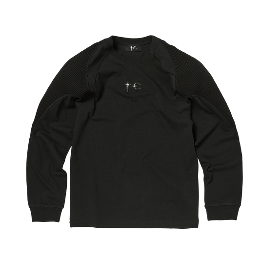 T-PADDED LONG SLEEVE - BLACK