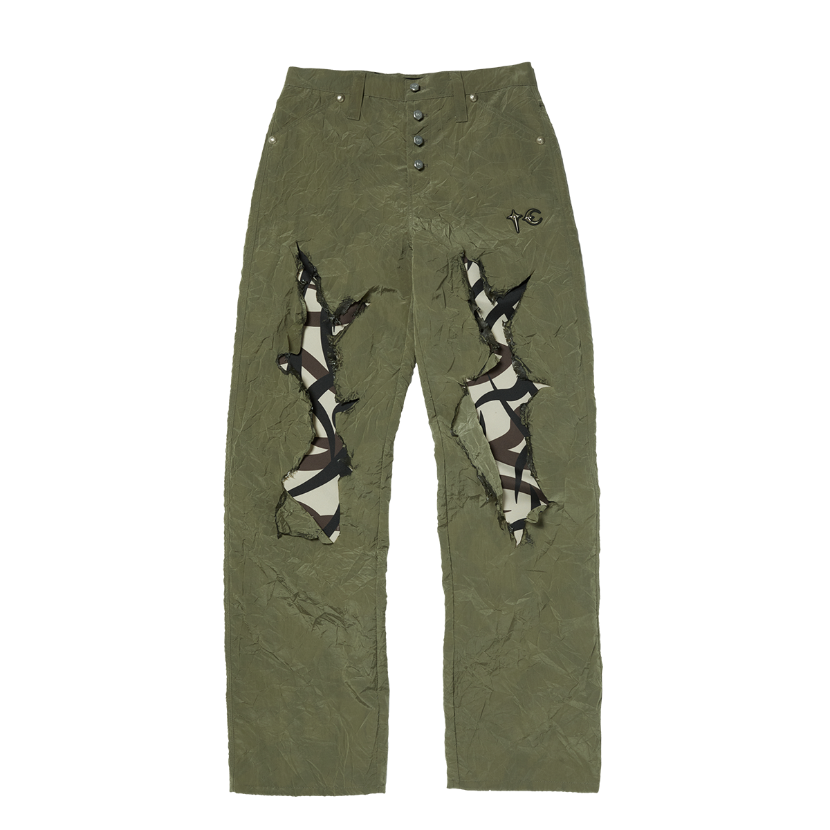 BURNT TRIBAL CAMO PANTS - CAMO